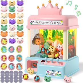 Large Toy Claw Machine for Kids, Upgraded Claw Crane Game Machines with Prizes, Adjustable Sound and Light, 2 Power Modes, Electric Candy Grabber Machine Toys for Girls Boys Birthday Gifts