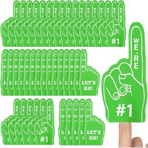 Sinmoe 48 Pieces Sport Party Favors Fan Foam Foam Finger Mini #1 كرة السلة لكرة القدم لكرة القدم لكرة القدم هدايا المشجعين لألعاب الأحداث الرياضية لوازم عيد ميلاد