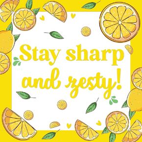 Decorably 64 Pcs Cutouts Lemon Bulletin Board Decorations Set with Borders, Lemon Zest Classroom Decor - School, Homeschool