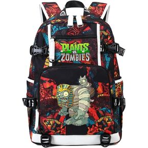 ISaikoy Game Plants vs. Zombies Backpack Shoulder Bag Bookbag School Bag Daypack Satchel Laptop Bag Color Red21