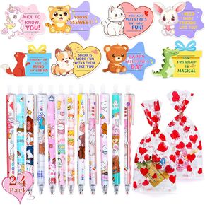 32 Pack Valentines Day Gifts for Kids Classroom, Valentines Cards with Friendship Bracelets Goodie Bag, Girls Boys Student Valentine Greeting Cards Bracelets School Prizes Exchange Gifts Party Favors