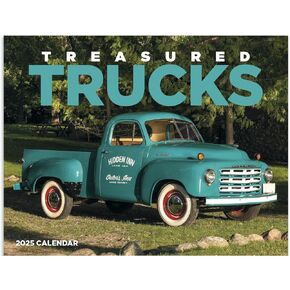 Treasured Trucks 2025 Hanging Wall Calendar - 19" x 11" (Open) 2025 Monthly Appointment Planner and Organizer. Beautiful big trucks from years gone by.