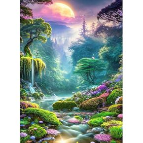 askkqtx Diamond Art Kits for Adults,Landscape Forest Diamond Painting Kits Full Drill Crystal Rhinestone Gem Art Craft Kits for Home Wall Decor 12X16 Inch