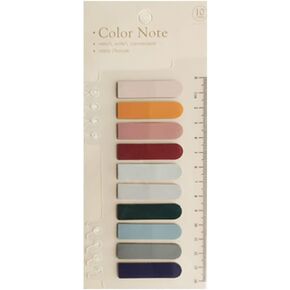 200pcs Colorful Sticky Index Tabs,10 Colors Translucent Sticky Note Tabs,Writable Book Tabs Page Tabs with Ruler for Annotating Books,Filing Products (Jin Se Nian Hua)