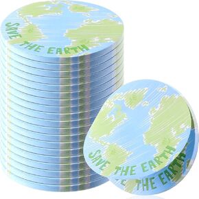 Crtiin 24 Pads Earth Sticky Notes Globe Planet Notepads Earth Shaped Cute Sticky Note Pads Round Self Stick Note Pads Self Stick Memo Pad Notes for Kid Adults Earth Day School Classroom Office