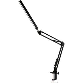 LED Desk Lamp with USB Charging Port 360°Spin Swing Arm Desk Light with Clamp, 3 Lighting 10 Brightness Eye-Caring Modes for Home Office and Reading Study