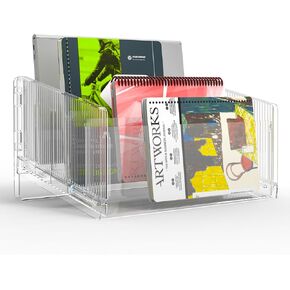 File Sorter Organizer ، 5 أقسام صينية أحرف أكريليك للمكتب ، حامل رسالة منظم البريد للأظرف ، البريد ، الإلكترونيات (1 PCS)