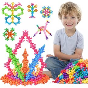 Serian 200 Pieces STEM Interlocking Building Blocks Set, Preschool Educational Building Toys for Kids Age 3+, Kindergarten STEM Toys for Boys and Girls, Elementary School Gift Creative Building Blocks