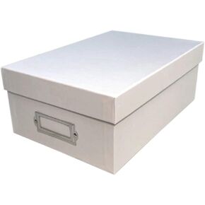 White Memory Box by Simply Tidy - Store and Organize Photos, Keepsakes, DVD and CDs, Acid Free - Bulk 12 Pack