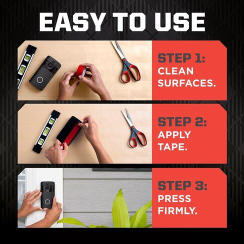 Scotch Double Sided Tape Heavy Duty, Black Extreme Mounting Tape, 3 Roll Adhesive Tapes, 1 in x 60 in Wall Tape in Kuwait