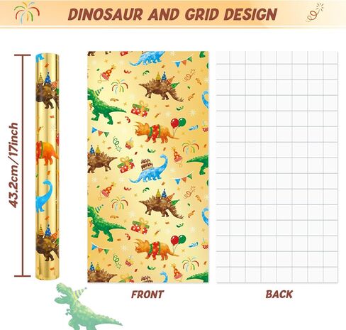 WERNNSAI Western Reversible Wrapping Paper Roll - 1 Roll 17" x 33 ft Western Cowboy Birthday Wrapping Paper Roll Boys Wild West Gift Wrap Paper for Birthday Holiday Wrapping Paper Polka Dot Design in Kuwait