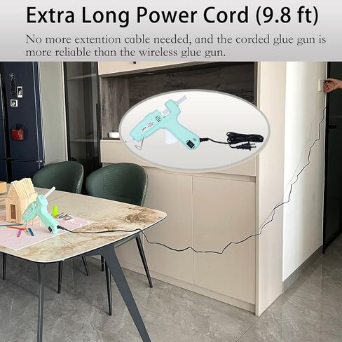 بندقية الغراء الساخن بالحجم الكامل مع مفتاح 60W/100W/OFF ، 9.8 قدمًا مسدسًا طويلًا للزول الصناعي الطويلة الطويلة مع فوهتين ، 15 عصا غراء ، مدفع غراء مزدوج ذوبان مزدوج ذو طاقة مزدوجة كبيرة مع حالة من الحرف ، الأرجواني. in Kuwait