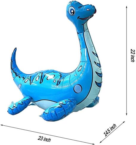 4Pack Giant 3D Dinosaur Balloons for Birthday Party Decorations,Cute Self Standing 3D Dino Aluminium Foil Balloons,Inflatable Animal Balloons for Kids Birthday Party Supplies in Kuwait