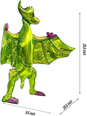 4Pack Giant 3D Dinosaur Balloons for Birthday Party Decorations,Cute Self Standing 3D Dino Aluminium Foil Balloons,Inflatable Animal Balloons for Kids Birthday Party Supplies in Kuwait