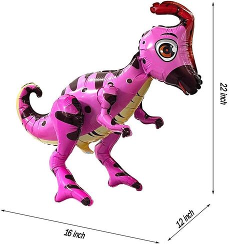 4Pack Giant 3D Dinosaur Balloons for Birthday Party Decorations,Cute Self Standing 3D Dino Aluminium Foil Balloons,Inflatable Animal Balloons for Kids Birthday Party Supplies in Kuwait