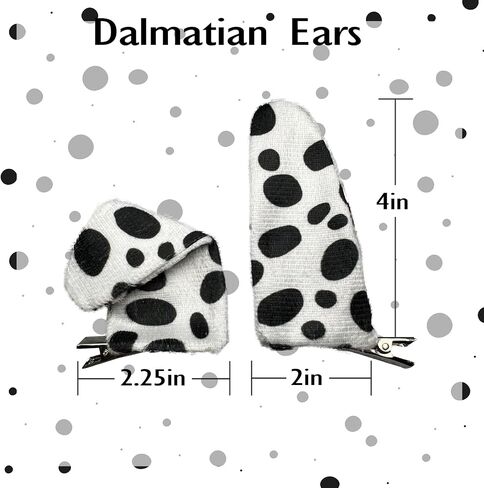 Dalmatian Ears Hair Clips Animal Costume Headwear for Halloween Puppy Dog Dress Up Costume Accessories in Saudi Arabia