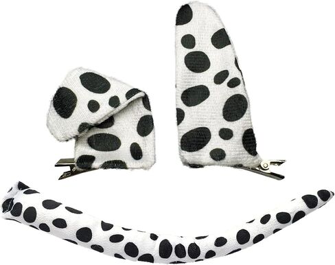 Dalmatian Ears Hair Clips Animal Costume Headwear for Halloween Puppy Dog Dress Up Costume Accessories in Saudi Arabia