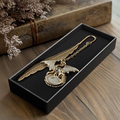 Vintage Feather Metal Bookmark, Unique Glow in The Dark Bookmark Gift for Men Women (Antique Silver Owl) in Kuwait