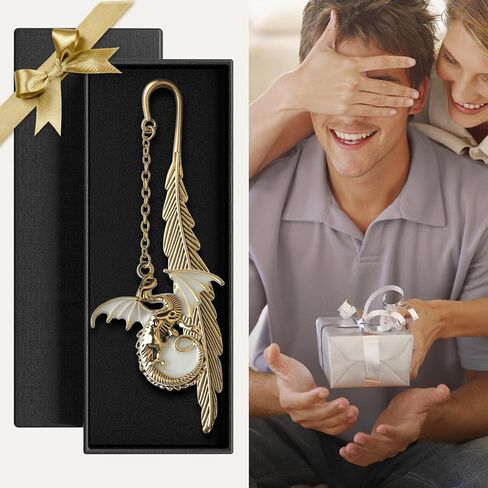 Vintage Feather Metal Bookmark, Unique Glow in The Dark Bookmark Gift for Men Women (Antique Silver Owl) in Kuwait