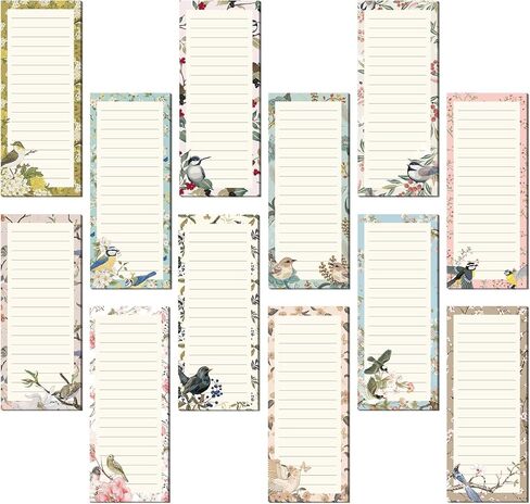 Gersoniel 12 Pads Magnetic Notepads for Refrigerator Set Magnetic to Do List Pads Back Memo Notepad 9 x 3.5 Inches for Fridge Kitchen Shopping Grocery(Pastel Color,Seasonal) in Saudi Arabia