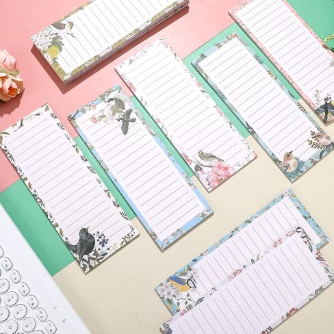 Gersoniel 12 Pads Magnetic Notepads for Refrigerator Set Magnetic to Do List Pads Back Memo Notepad 9 x 3.5 Inches for Fridge Kitchen Shopping Grocery(Pastel Color,Seasonal) in Saudi Arabia