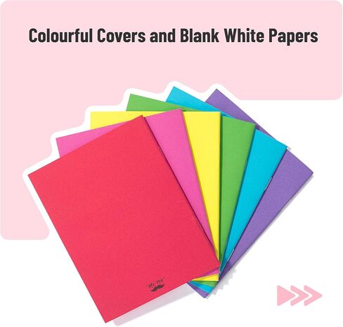 Mr. Pen- Colorful Blank Books, 4.2" x 5.5", 32 Pages, 32 Pack, Blank Notebooks for Kids, Mini Notebooks for Kids, Mini Journal for Students, Blank Journal for Kids, Unlined Notebook, Kids Journal in Kuwait