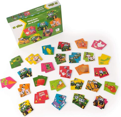 TOMY John Deere Kids Matching Game - Farm Themed Memory Game for Toddlers and Kids - John Deere Toys - Preschool Games and Learning Activities - 27 Matches - Ages 3 Years and Up in Saudi Arabia