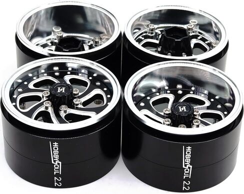 HOBBYSOUL 2.2 Beadlock Wheels Wide 40mm Adjustable Offset Rims for 1/10 RC Mud Crawler SCX10 Capra TRX4 Gen8 Everest gen 7 Pro Upgrades, HS701600 in Kuwait