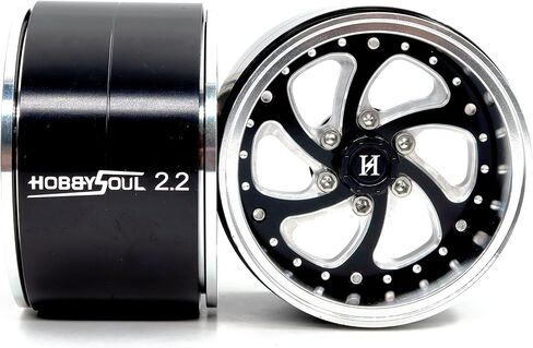 HOBBYSOUL 2.2 Beadlock Wheels Wide 40mm Adjustable Offset Rims for 1/10 RC Mud Crawler SCX10 Capra TRX4 Gen8 Everest gen 7 Pro Upgrades, HS701600 in Kuwait
