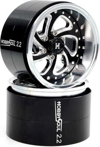HOBBYSOUL 2.2 Beadlock Wheels Wide 40mm Adjustable Offset Rims for 1/10 RC Mud Crawler SCX10 Capra TRX4 Gen8 Everest gen 7 Pro Upgrades, HS701600 in Kuwait