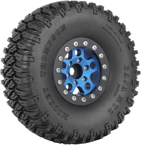 4PCS 1.55 Inch Aluminum Alloy 5Spoke Beadlock Wheel Rim Tyre and 95mm Rubber Tires Set for 1/10 RC Rock Crawler Car Upgrade Parts for Tamiya Axial AX90069 D90 TF2 CC01 LC70 (Grey Black) in Kuwait