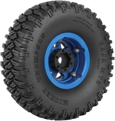 4PCS 1.55 Inch Aluminum Alloy 5Spoke Beadlock Wheel Rim Tyre and 95mm Rubber Tires Set for 1/10 RC Rock Crawler Car Upgrade Parts for Tamiya Axial AX90069 D90 TF2 CC01 LC70 (Grey Black) in Kuwait