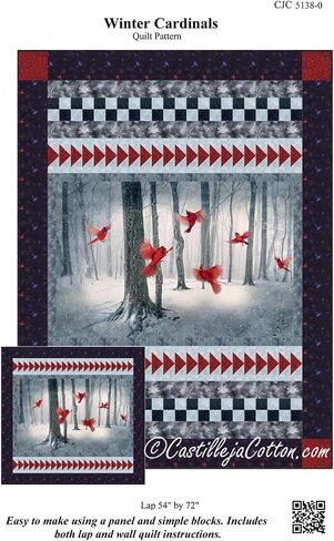 Winter Cardinals Quilt Pattern by Castilleja Cotton in Saudi Arabia
