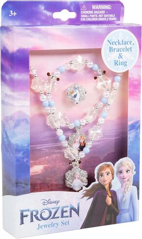 LUV HER Girls Jewelry Set - Dress Up Toy Jewelry Box Set with Bead Necklaces, Bracelets, and Rings - Frozen Play Accessories - Ages 3+ in Kuwait