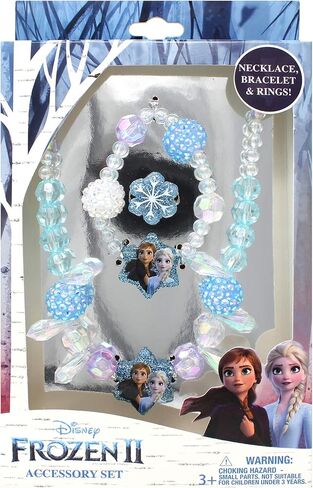 LUV HER Girls Jewelry Set - Dress Up Toy Jewelry Box Set with Bead Necklaces, Bracelets, and Rings - Frozen Play Accessories - Ages 3+ in Kuwait