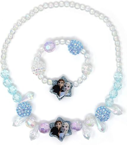 LUV HER Girls Jewelry Set - Dress Up Toy Jewelry Box Set with Bead Necklaces, Bracelets, and Rings - Frozen Play Accessories - Ages 3+ in Kuwait