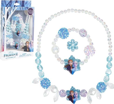 LUV HER Girls Jewelry Set - Dress Up Toy Jewelry Box Set with Bead Necklaces, Bracelets, and Rings - Frozen Play Accessories - Ages 3+ in Kuwait
