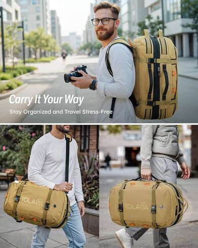 حقيبة الظهر المحمولة Tolaccea Travel Laptop ، حمل كبير على ظهر رحلة على ظهرها على ظهرها ، حقيبة عمل للأمتعة Daypack Daypack Fits 16 "كمبيوتر محمول للرجال 3 طرق ، in Kuwait