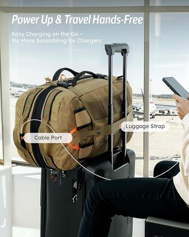 حقيبة الظهر المحمولة Tolaccea Travel Laptop ، حمل كبير على ظهر رحلة على ظهرها على ظهرها ، حقيبة عمل للأمتعة Daypack Daypack Fits 16 "كمبيوتر محمول للرجال 3 طرق ، in Kuwait