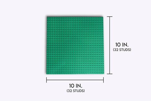 Double-Sided Baseplates for Building Bricks, Compatible with All Major Brands - Building Plates - 10" x 10" (32x32 Studs), Perfect Sheet for Table Building, Stackable, Pack of 4 Blue/Green (Green) in Saudi Arabia