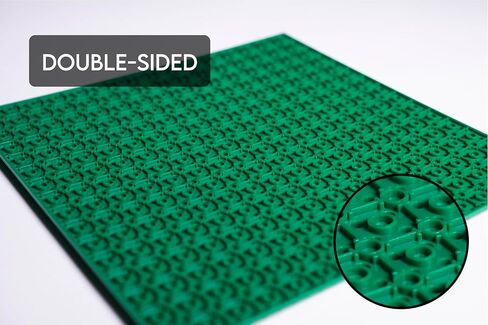 Double-Sided Baseplates for Building Bricks, Compatible with All Major Brands - Building Plates - 10" x 10" (32x32 Studs), Perfect Sheet for Table Building, Stackable, Pack of 4 Blue/Green (Green) in Saudi Arabia