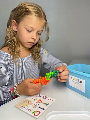 Serian 200 Pieces STEM Interlocking Building Blocks Set, Preschool Educational Building Toys for Kids Age 3+, Kindergarten STEM Toys for Boys and Girls, Elementary School Gift Creative Building Blocks in Saudi Arabia