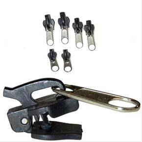 6pcs Sliver Universal Fix Zipper Repair Kit Replacement Teeth Zippers Zip Slider and Nice Fasteners Jacket Zipper Fasteners Sewing Notions and Supplies