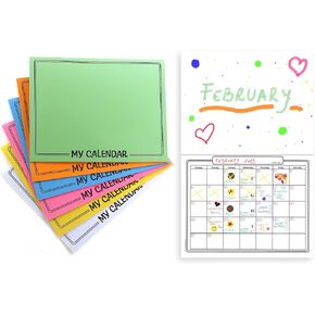 Hygloss Products Blank Calendar Books - Make Your Own Scrapbook - Assorted Bright Covers with White Pages - 12 Gridded Months - 8.5 x 11" - 25 Calendars, (32925)