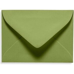 LUXPaper #17 Mini Envelopes | 2 11/16" x 3 11/16" | Avocado Green | 70lb. Text | 50 Qty