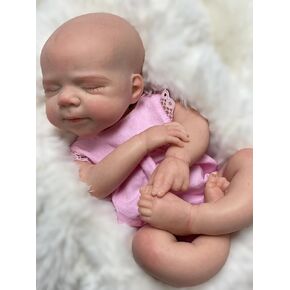 12inch Full Solid Silicone Baby Doll Girl Realistic Reborn Dolls Lifelike Hand Painted Sleeping Newborn Babies for Toddlers