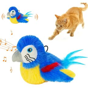 ألعاب القطط للقطط الداخلية ، لعبة القطط الطفرة ، لعبة Cat Bird Bird Thip -Pirt Adistrict مع أجنحة flappy ، ألعاب القطط التي تعمل باللمس القابلة لإعادة الشحن مع Catnip و Feather - Bule