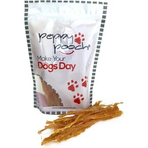 Turkey Tendons for Dogs – 8 oz Bag - All-Natural Dog Treat Chew Stick - Made in USA.