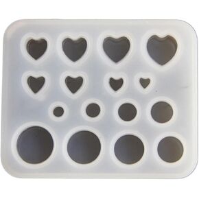 Ears Stretcher Silicone Mold DIY Ears Stretching Molds Epoxy Resin Round Heart Shaped Ears Expander Moulds for DIY Craft