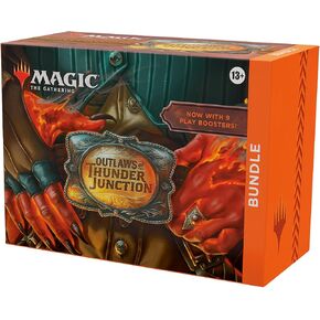 Magic: The Gathering Outlaws of Thunder Junction Bundle - 9 Play Boosters, 30 Land Cards + Exclusive Accessories